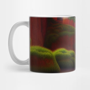 Digital Painting Of a Lush Wet Natural Scene On Jungle Mug